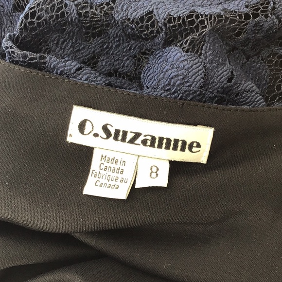 O. Suzanne Long Sleeved Lace Lined Fitted Dress - Picture 7 of 8